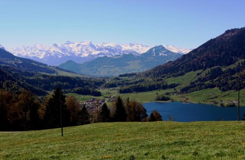 Oberaegeri Apartment | Gorgeous Alps and Lake View Studio