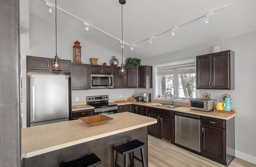 South Burlington House | Gorgeous Lakefront Home w/Private Beach & Views