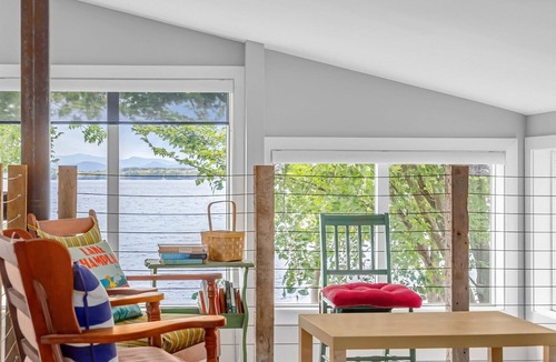 South Burlington House | Gorgeous Lakefront Home w/Private Beach & Views