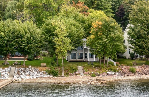 South Burlington House | Gorgeous Lakefront Home w/Private Beach & Views