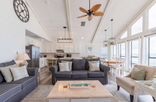 Surf Side Shores House | Gorgeous Views! 5BR directly on the beach!nGreat covered Deck overlooking water!