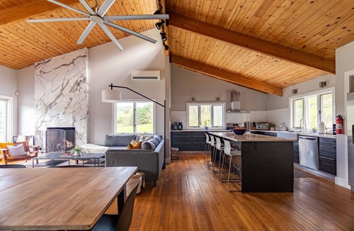 Narrowsburg Cabin | Gorgeous Waterfront w/Hot Tub and Game Level