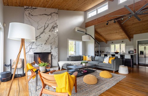 Narrowsburg Cabin | Gorgeous Waterfront w/Hot Tub and Game Level