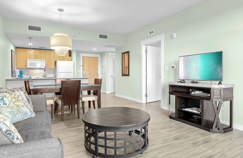 Baytowne Wharf Condo | Great Bay Views, Steps to Baytowne Wharf, Balcony, Beach Tram, Pool, Hot Tub.