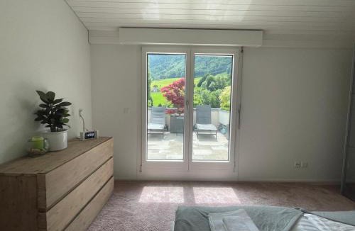 Galgenen Apartment | Grosse Terrasse mit Privatsphäre & Aussendusche