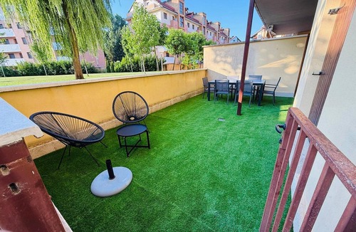 Jaca Apartment | Ground-Floor Apartment in Jaca with Terrace, Pool, and Garage for 6 Guests