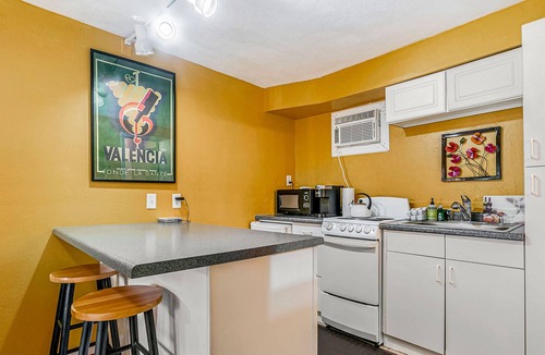 Saugatuck Condo | Ground floor studio with WiFi, large kitchenette, partial AC, and great location