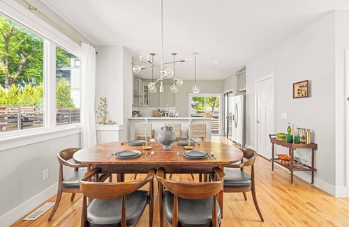 Downtown House | Group Retreat Outdoor Dining Full Kitchen Walk DT