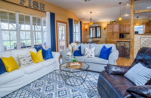 Seguin House | Guadalupe River Retreat with Kayaks, Ping Pong & Foosball!