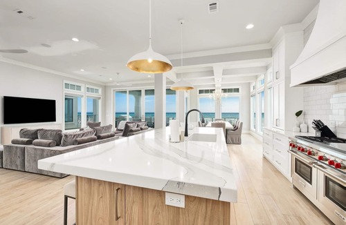 Miramar Beach House | Gulf-Front Home with Rooftop Deck, Theater, Pool and Private Beach Access