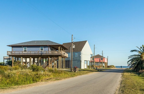 Crystal Beach Cottage | Gulf-view Home with wraparound deck - one block to the beach