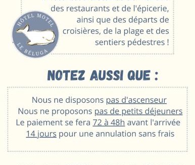 Tadoussac Hotel | Hôtel Motel Le Beluga