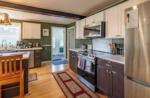 Hallowell House | Hallowell Hilltop Home with Hot Tub