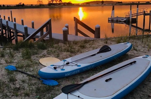 Noyack House | Hamptons Luxury Waterfront with Pool Dock and Sunsets