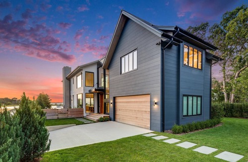 Noyack House | Hamptons Luxury Waterfront with Pool Dock and Sunsets