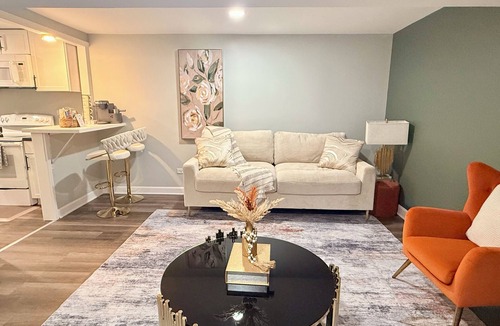 Gurnee Apartment | Haven Suite- Modern 1BR Near Gurnee Mills, Six Flags, Naval Base, Area Hospitals