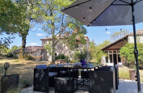 Montaigu-de-Quercy House | Heated pool + tennis court: Barn conversion with space to relax