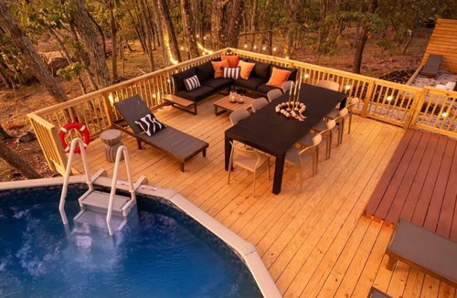 East Stroudsburg House | Heated Pool, Hot Tub, Sauna, Fire Pit, Game Room