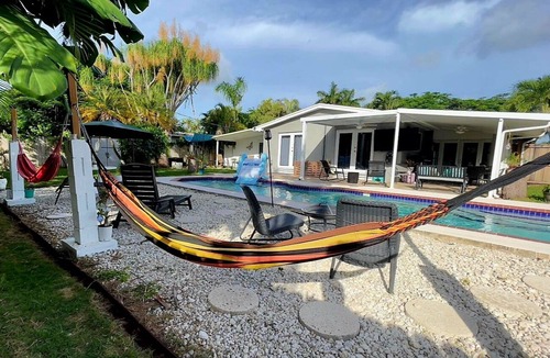 Cutler Bay House | Heated Pool House with Wi-Fi parking available BBQ GRILL(private duplex house)