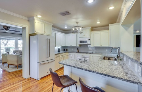Tech Terrace House | Heated Pool + Sauna: Retreat 1 Mi to Texas Tech!