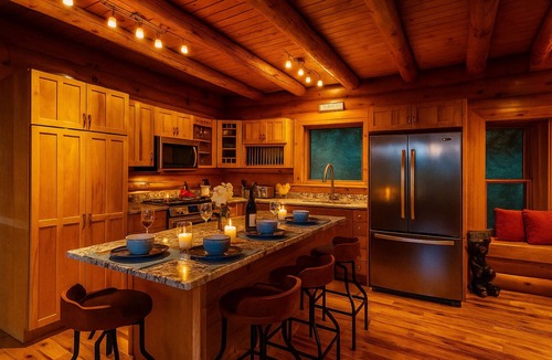 Burnsville Cabin | Heavenly Heights Lodge Hot Tub Theater Game Room Pet Friendly Elopements