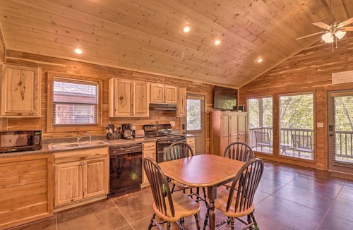 Swinging Bridge Village Cabin | Heber Springs Cabin w/Deck + River Views!