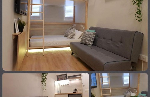 Historic George Town Apartment | HERITAGE Loft Studio @ Town (washer & kitchen)