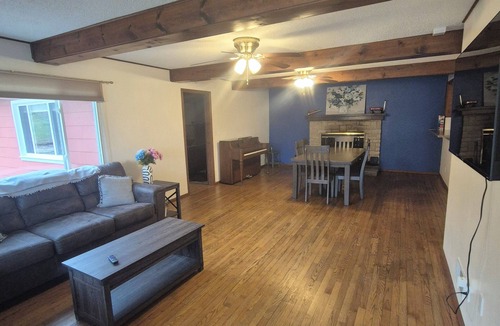 Ironton Cabin | Hidden Hollow Lodge. Peaceful 3-bedroom lodge on a private lake.