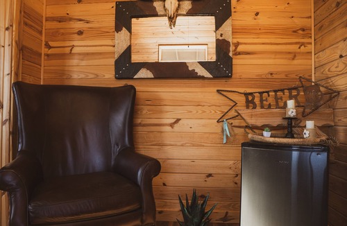 New Braunfels House | Hideaway Creek Rustic Cabin Escape on 3 Chicks Texas Longhorn Ranch