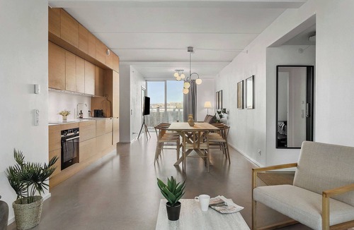 Aarhus C Apartment | High-End Marina Apt w Outdoor Areas & Free Parking
