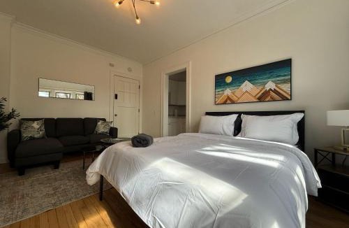 East Avenue Apartment | High Falls Studio Kitchen TV Downtown Rochester