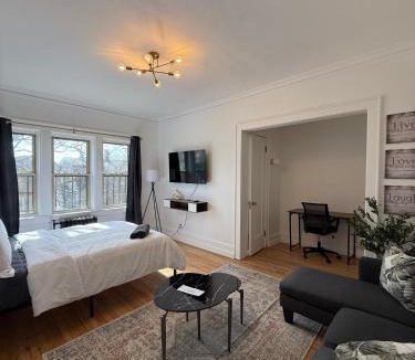 East Avenue Apartment | High Falls Studio Kitchen TV Downtown Rochester