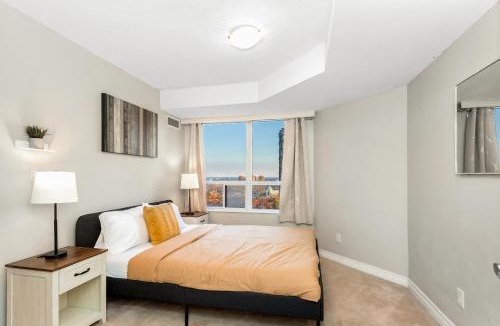 Downtown Mississauga Apartment | High-Rise Skyline Suite Sleeps 5 Steps to SQ1