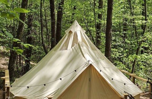 Turtletown RV Rental | Hike-In Stargazer Tent in Secluded "Hollar"