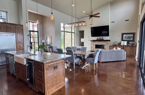 Lick Creek Ranch House | Hill Country modern farmhouse with beautiful views