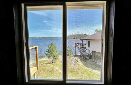 Sioux Narrows Nestor Falls Cabin | Hill Top Cabin with Stunning Lake View shared Hot tub and Sauna!