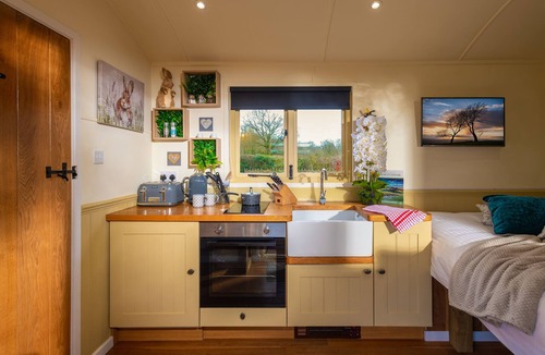 Wichenford Cabin | Hillside View Shepherds Hut - Ockeridge Rural Retreats