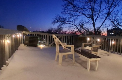 Old Goucher Apartment | Historic Charm W/Modern Patio Escape