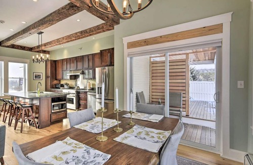 Waterbury Center House | Historic charmer with a hot tub, grill, multiple kitchens, and mountain views