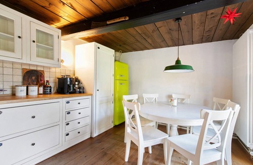 Eggstedt House | Historic 'Haus Reetglück' with Large Garden, Sauna, Antique Fireplace & Wi-Fi