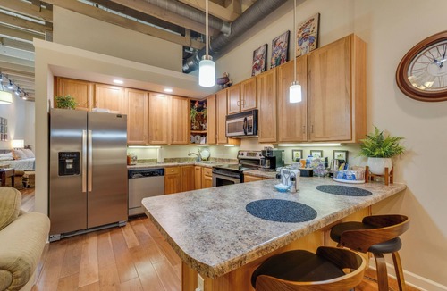 Bristol Apartment | Historic Urban Loft: Where VA meets TN on Foot!