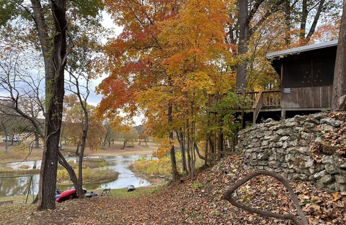 Hardy Cabin | Historic "Woody" Cabin on the River at Miramichee Falls with Kayaks
