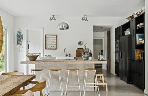 Rrvig House | Home with panoramic windows and stones