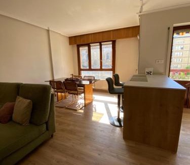 Zumarraga Apartment | HomeOffice with Church Views