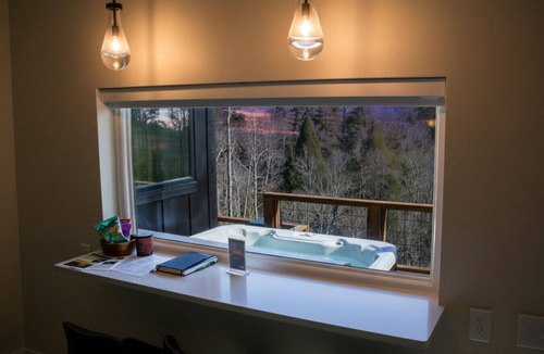 Jamestown House | Honeymoon View: Modern Luxe, Hot Tub & King Bed
