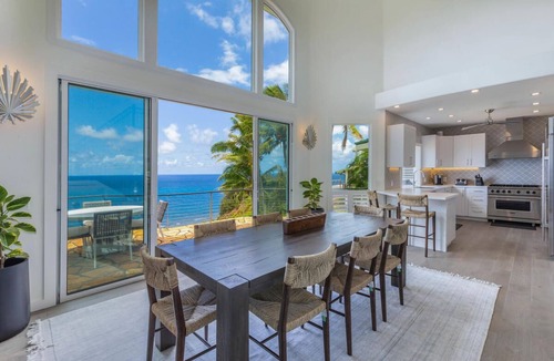 Princeville House | Honu Awa: Upscale Oceanfront Home w/Pool, AC & Cliffside Views