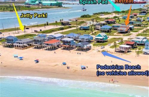Surfside Beach House | Hot Tub and Jacuzzi Suite! 100 steps from spacious beach and Jetty park! Generations Retreat Sleeps 26