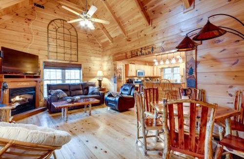 Rutherfordton House | Hot Tub, Pool Table! Riverfront Blue Ridge Cabin