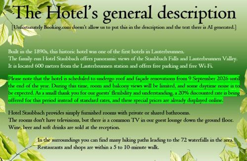 Lauterbrunnen Hotel | Hotel Staubbach