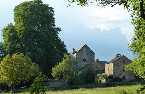 Buzeins House | House: barn facing a castle in unspoilt countryside